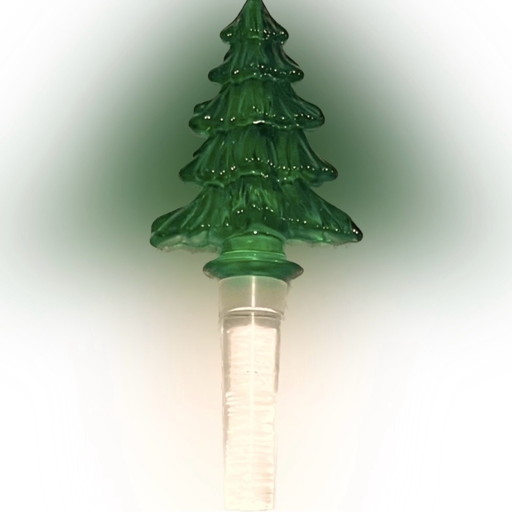 🔴Mikasa Holiday Time Green Austrian Crystal Christmas Tree Wine Bottle Stopper